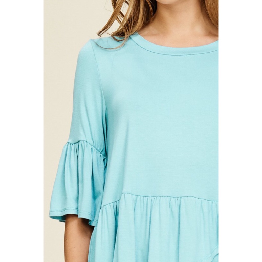 LAST 1🆕5⭐️Gorgeous Bell Sleeve Ruffle Top - Picture 3 of 7
